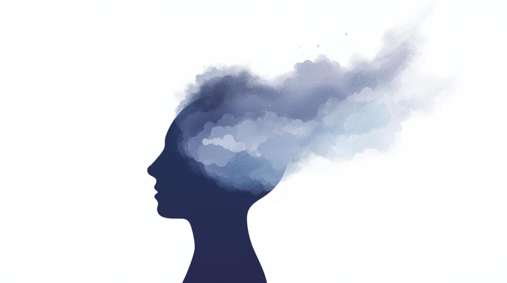 “Illustration representing early signs of poor mental health and emotional distress”